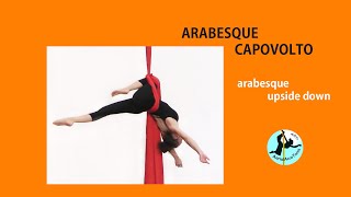 Tessuto Aereo  arabesque capovolto Aerial silk  arabesque uspide down [upl. by Ivanah330]