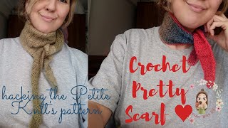 Crochet Simple Pretty Scarf Pattern Hacking the Petite Knits Sophie Scarf [upl. by Lenor]