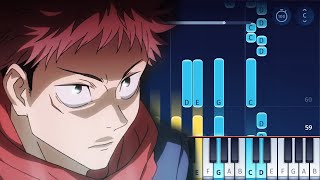 Jujutsu Kaisen OP  Kaikai Kitan  Piano Tutorial [upl. by Leavy]