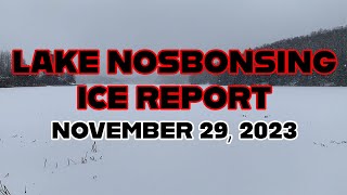 Lake Nosbonsing Ice Report November 29 2023 [upl. by Akiemat496]