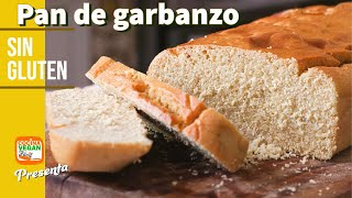 Pan de garbanzo Sin gluten sin huevo sin leche sin amasar  Cocina Vegan Fácil [upl. by Imac]