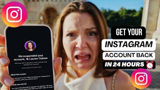 Get Your Disabled Instagram Account Back Fast  How to Fix quotYour Account has been Suspendedquot in 24h [upl. by Ellehctim]