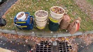 Fall Yard Waste 3 GoPro Garbage man POV [upl. by Lunt377]