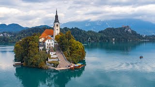 Lake Bled Slovenia  September 2022 4K [upl. by Drahnreb]