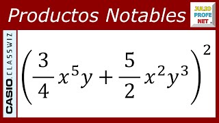 PRODUCTOS NOTABLES BINOMIO AL CUADRADO Ejercicio 5 con CASIO Classwiz fx991LA CW [upl. by Lihka]