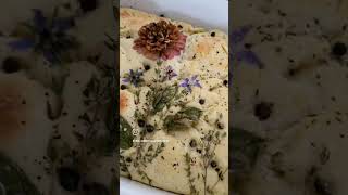 ZINNIAS AND BORAGE 🌸🌱 shorts sourdough focaccia bread homemade garden flowers herbs basil [upl. by Gurolinick]