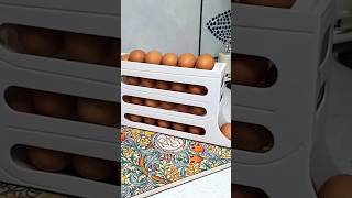 Eggs holder  Eggs Organizer Sliding Rail Shelf egg rack slidingr storagebasket kitchentrolley [upl. by Barney]