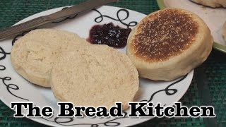 Homemade English Muffin Recipe in The Bread Kitchen [upl. by Enomed769]