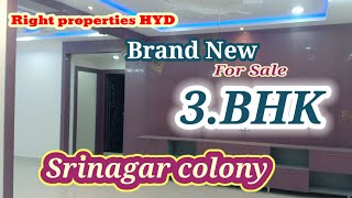 BRAND NEW 3BHK FLAT FOR SALE SRINAGAR COLONY HYDERABAD North facing flat for sale 2400sft [upl. by Notreb]