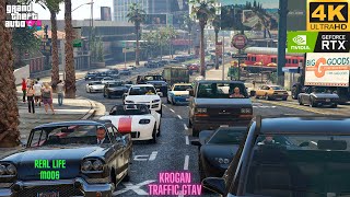 Real life Traffic mod Krogan SP in 2023 GTA 5  Step By Step  Showcase  Real Traffic mods [upl. by Jock]