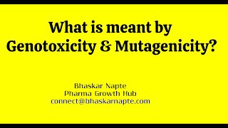 What is meant by Genotoxicity amp Mutagenicity [upl. by Lonee]