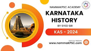 KAS 2024 First Class of karnatakahistory by Syed Sir for kpsc prelims kas and mains Exams [upl. by Akerahs]