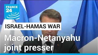 REPLAY French President Macron joint presser with Israels Netanyahu • FRANCE 24 English [upl. by Ellennaj]