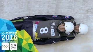 Luge Doubles  Schwarz amp Gufler ITA win Mens gold  Lillehammer 2016 Youth Olympic Games [upl. by Sharity]