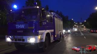 THW OV Rüsselsheim amp GroßUmstadt zum Großbrand in Rüsselsheim [upl. by Nodyl]