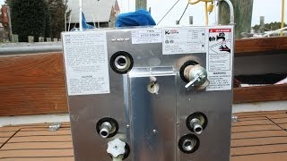 Water Heater on boat with engine heat exchanger [upl. by Arebma980]