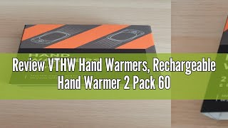 Review VTHW Hand Warmers Rechargeable Hand Warmer 2 Pack 6000mAh with Long Lasting Heating 3 Adjus [upl. by Donna]