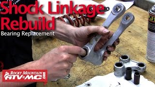 Motorcycle Shock Linkage Rebuild amp Bearing Replacement [upl. by Hgieliak]