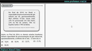 Prova de Matemática Vestibulinho da ETEC  2º Semestre 2016 Questão 7 [upl. by Cob]