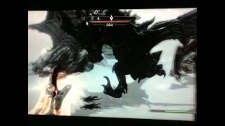 Skyrim Glitch  Alduin Freezes [upl. by Lind]