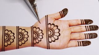 करवाचौथदिवाली स्पेशल आसान भरवा मेंहदी डिज़ाइनEasy Full Hand Indian Mehndi DesignMehndi ka design [upl. by Karia]