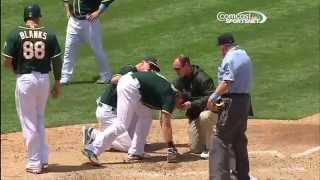 MLB Hit Batters Compilation [upl. by Nekcarb]