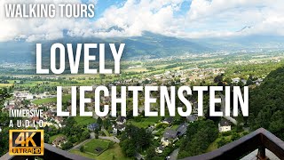 Vaduz Liechtenstein Daytime Sunny Immersive Walking Tour 2023 4K Ultra HD [upl. by Nivrem]