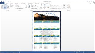 Microsoft word tutorial How to Make a 1Page Calendar 12 Months in MS Word [upl. by Aerdnaed]