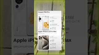 Apple iPhone 15 Pro Max vs Huawei P60 Pro [upl. by Brooke]