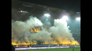 17138  oprawa i pyro na meczu Górnik Zabrze  Cracovia 181217 [upl. by Whitnell]