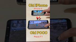 Old iPhone 😈 vs Old POCO 💀 iphone 5 vs POCO F1  FREEFIRE DAMAGE TEST freefire poco iphone [upl. by Pelligrini]