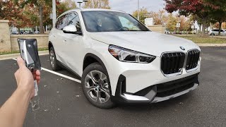 2023 BMW X1 xDrive 28i  Start Up Walkaround POV Test Drive and Review [upl. by Gristede156]