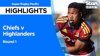 Chiefs v Highlanders Highlights  Round 1  Super Rugby Pacific  2022 [upl. by Ystap180]