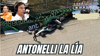 EL GRAVE ERROR DE ANDREA KIMI ANTONELLI EN SU DEBUT GRAN ACCIDENTE [upl. by Yllim]