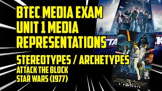 Stereotypes Archetypes BTEC Media Exam Unit 1 Media Representations [upl. by Neeron108]