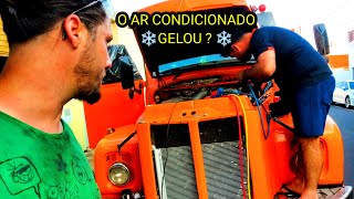 FUNCIONAMOS O AR CONDICIONADO DE IVECO STRALIS NO JACARE 1975 [upl. by Saval]