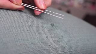 How to easily fix snagged upholstery caused by cat claws [upl. by Kirkwood59]