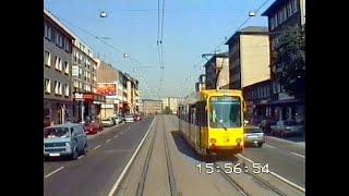 Fahrt mit der Essener Straßenbahnlinie 109 von Knappschaftskrankenhaus nach Frohnhausen 13091991 [upl. by Ihsakat263]