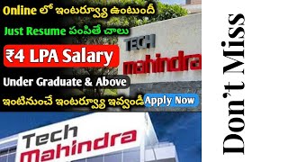 Tech Mahindra Recruitment 2023  Online Interviews  Jobs in Hyderabad  Tech Mahindra  MNC Jobs [upl. by Anemolif]