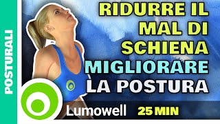 Esercizi Facili Per Ridurre Il Mal Di Schiena E Migliorare La Postura  25 Minuti [upl. by Cloutman]