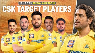 CSK Target Players 2025 Auction  CSK Retained amp Released Players 2025  CSK Squad 2025 Retained New [upl. by Vanessa613]