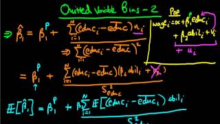 Omitted variable bias  proof part 2 [upl. by Assirroc672]