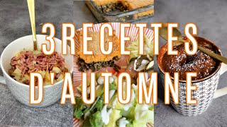 3 RECETTES DAUTOMNE DÉLICIEUSES RAPIDES amp RÉCONFORTANTES  IDEAL MEAL PREP [upl. by Kacy]