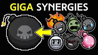 All GIGA BOMB Synergies  The Binding of Isaac Repentance [upl. by Wurster217]