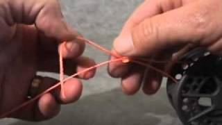 Fly Fishing Knots The Arbor Knot Attaching backing to reel [upl. by Nnahgaem837]