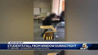 Video shows students falling out of window during fight at school in St Bernard [upl. by Assilac]