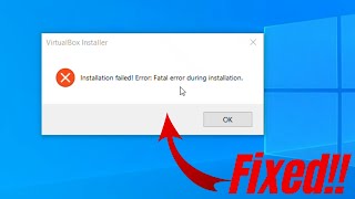 How to fix installation failed error Fatal error during installation [upl. by Norab42]