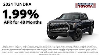 Finance the 2024 Tundra at North Bakersfield Toyota [upl. by Oned531]