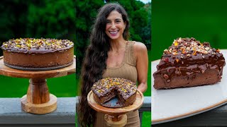 FullyRaw Chocolate Cake 💫 Best Raw Vegan Dessert Recipe 🍫 Easy Decadent Delicious amp DairyFree [upl. by Ettevad]