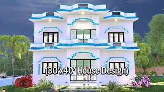 Modern House DesignTwo Storey House Design3d model housedreamhome house UniqueArchitects [upl. by Nwahsek]